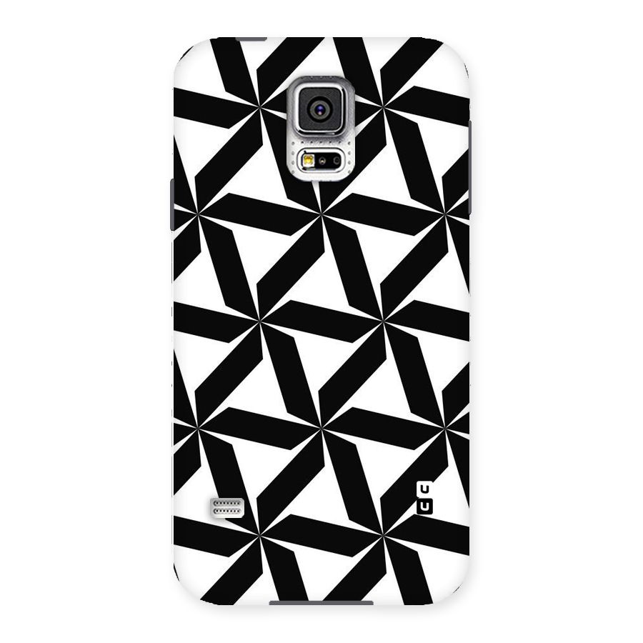 Black White Fan Design Back Case for Samsung Galaxy S5