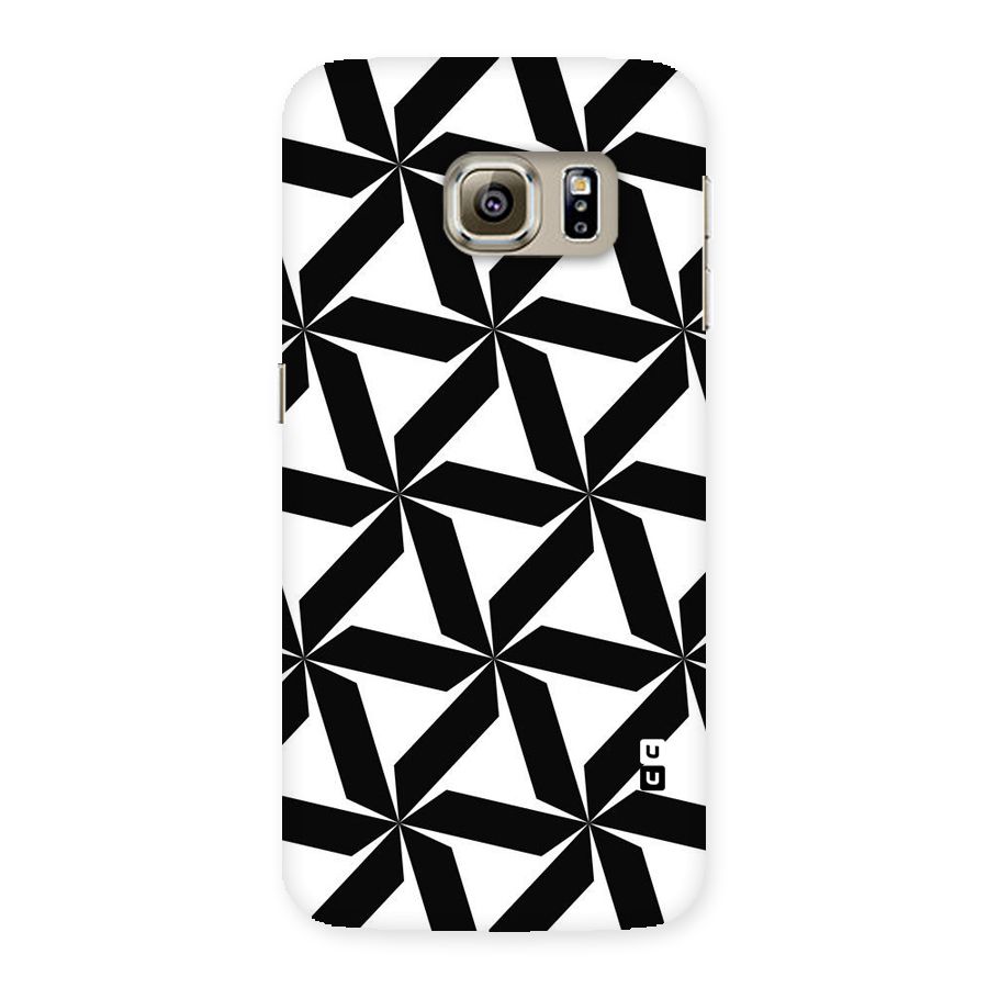 Black White Fan Design Back Case for Samsung Galaxy S6 Edge