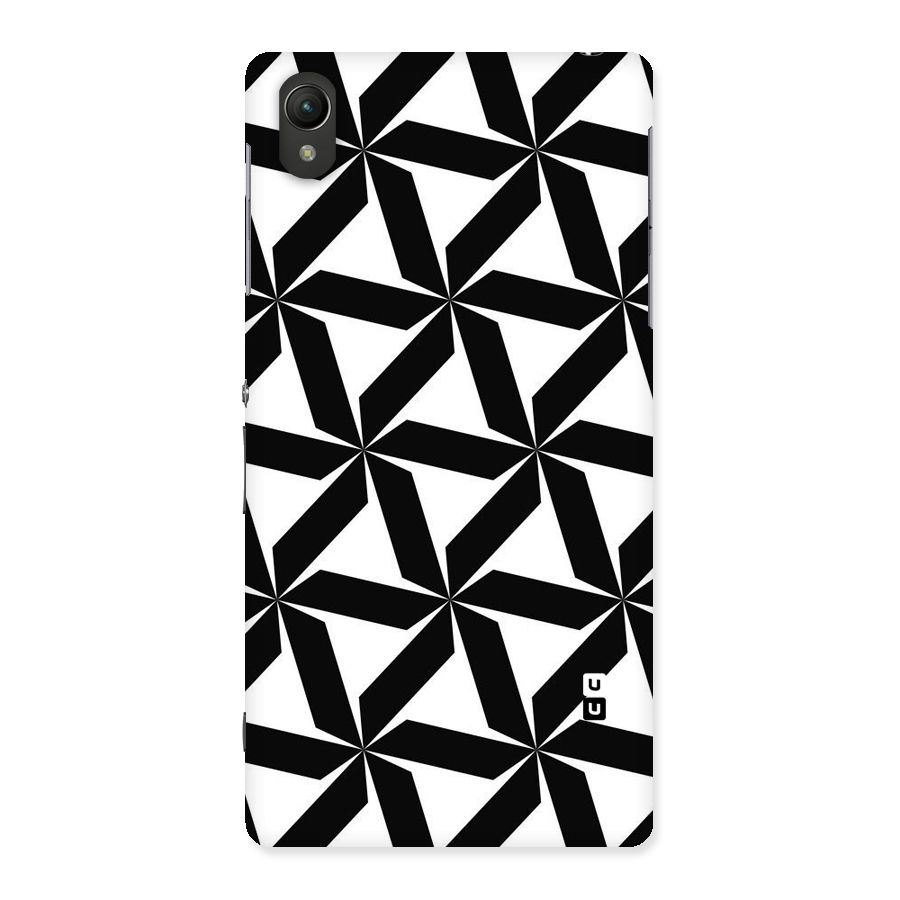 Black White Fan Design Back Case for Sony Xperia Z2
