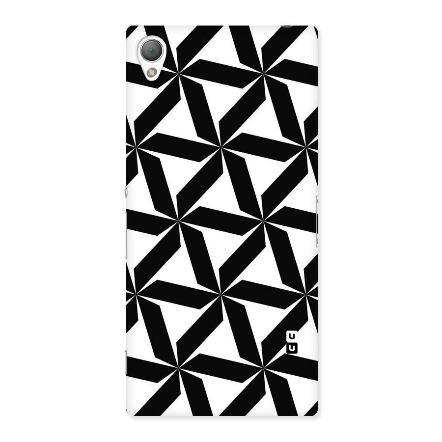 Black White Fan Design Back Case for Sony Xperia Z3