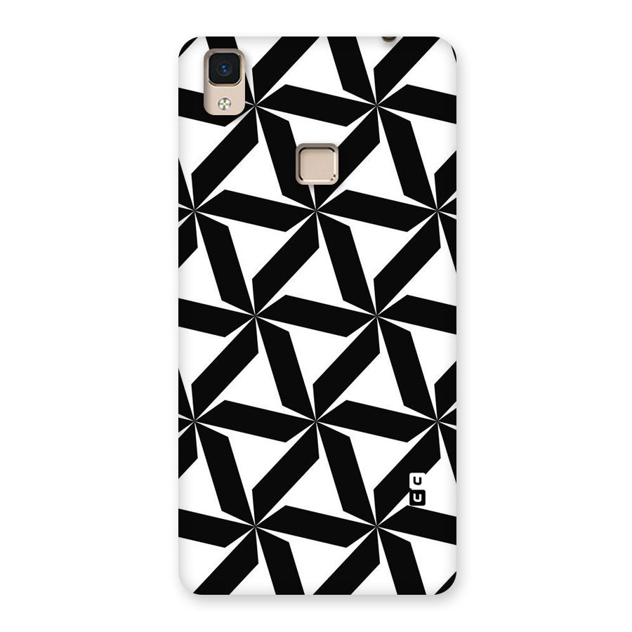 Black White Fan Design Back Case for V3 Max
