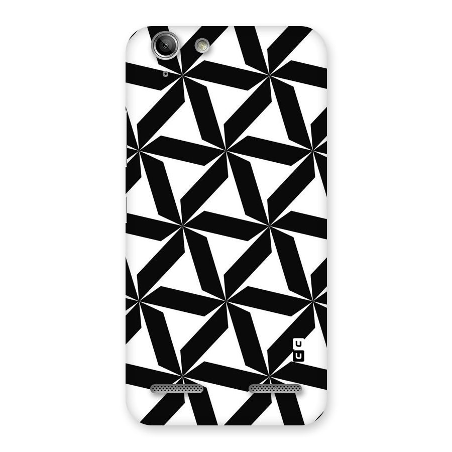 Black White Fan Design Back Case for Vibe K5 Plus