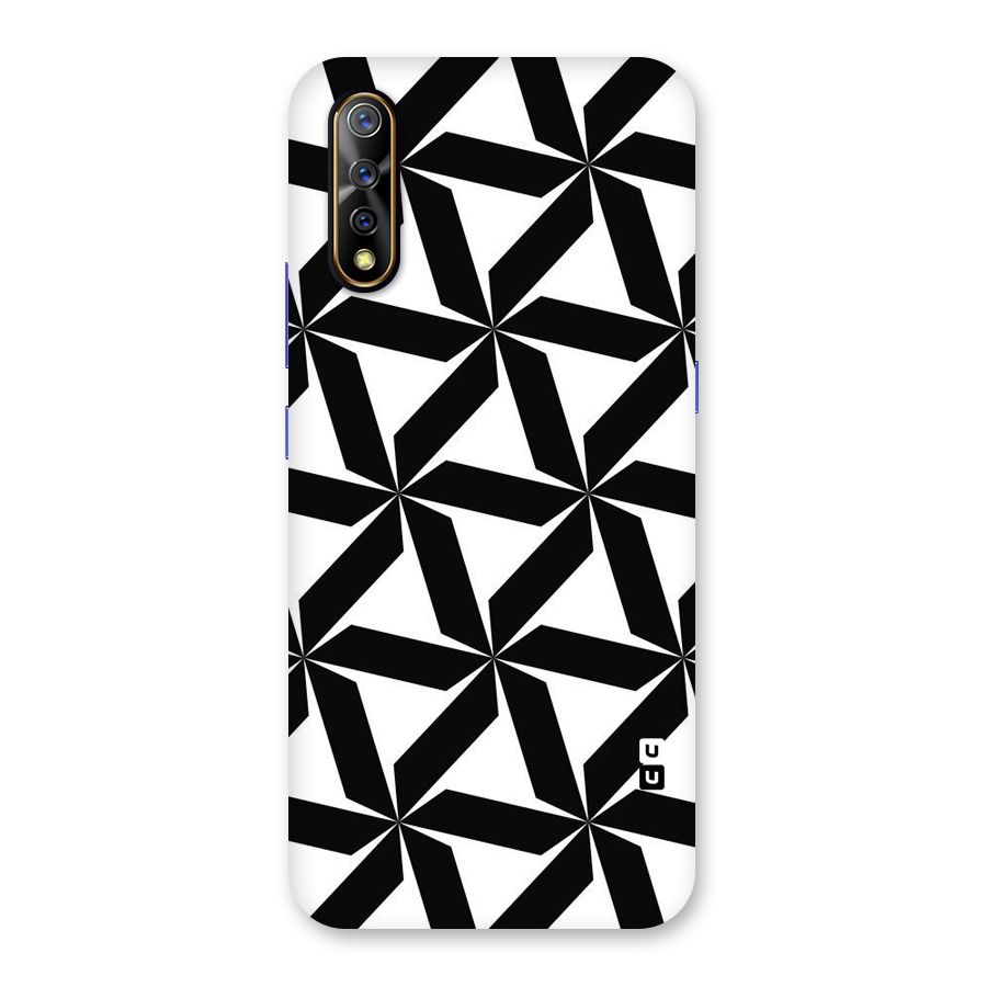 Black White Fan Design Back Case for Vivo S1