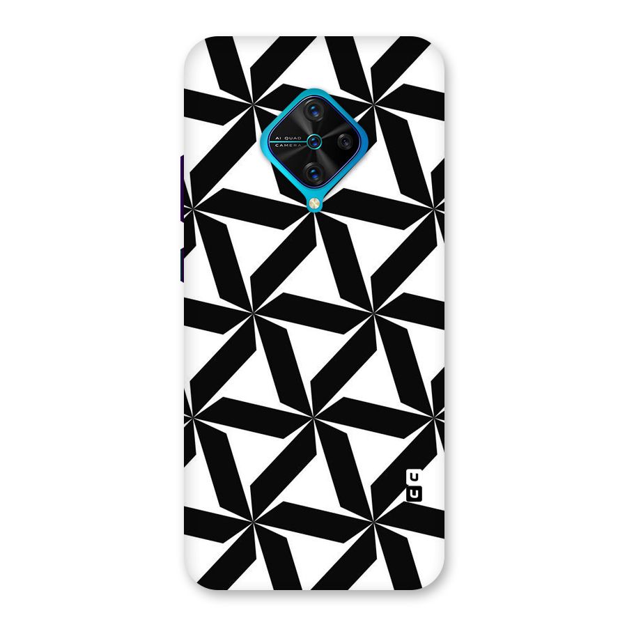 Black White Fan Design Back Case for Vivo S1 Pro