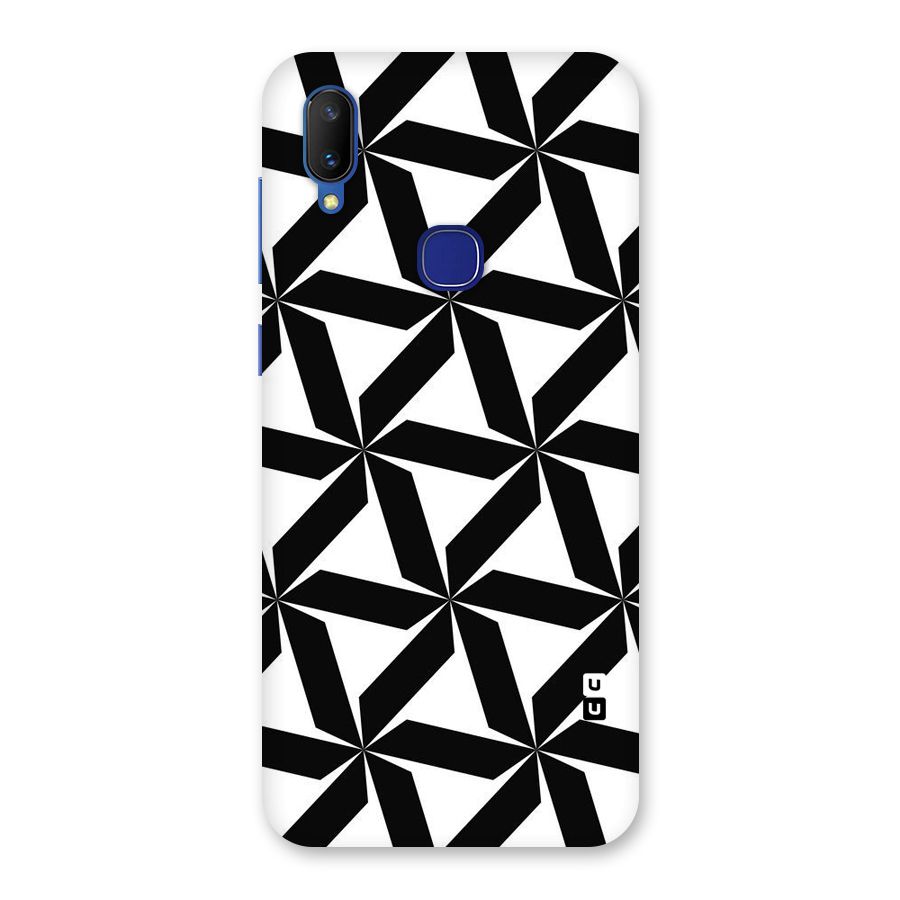 Black White Fan Design Back Case for Vivo V11
