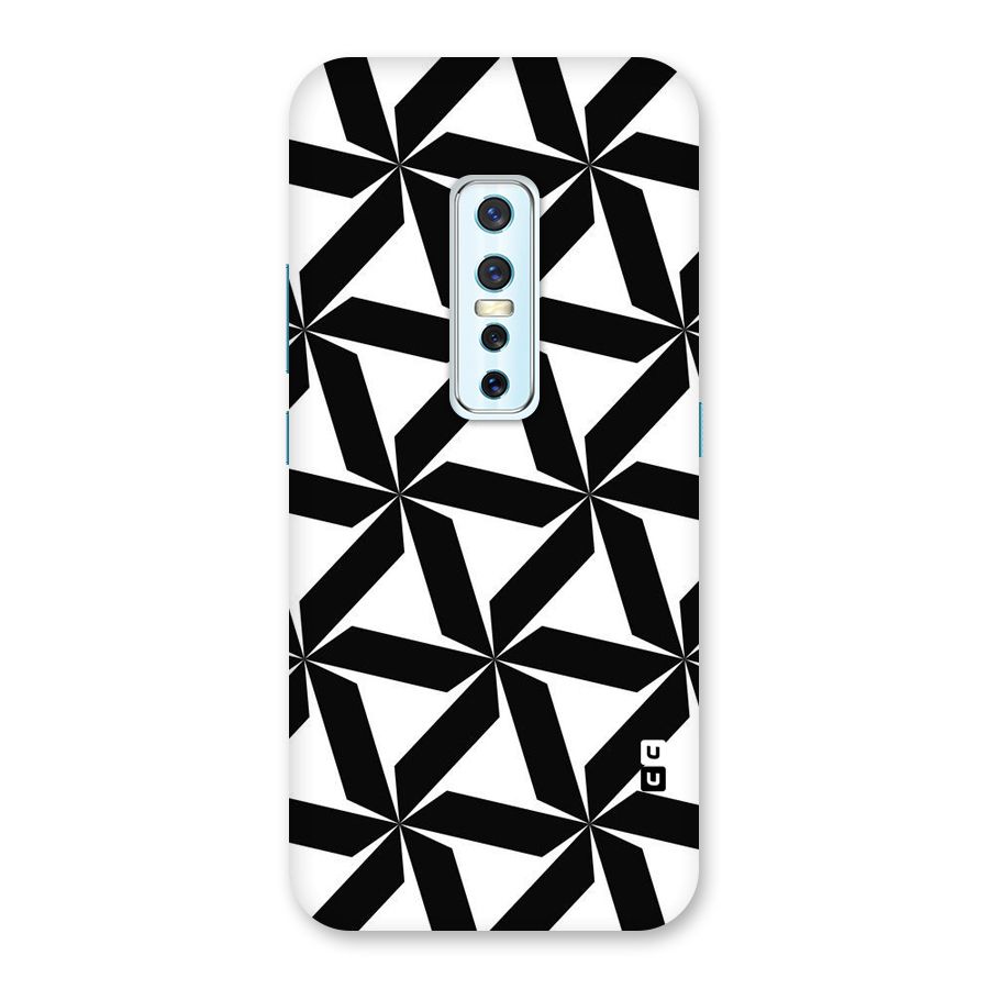Black White Fan Design Back Case for Vivo V17 Pro