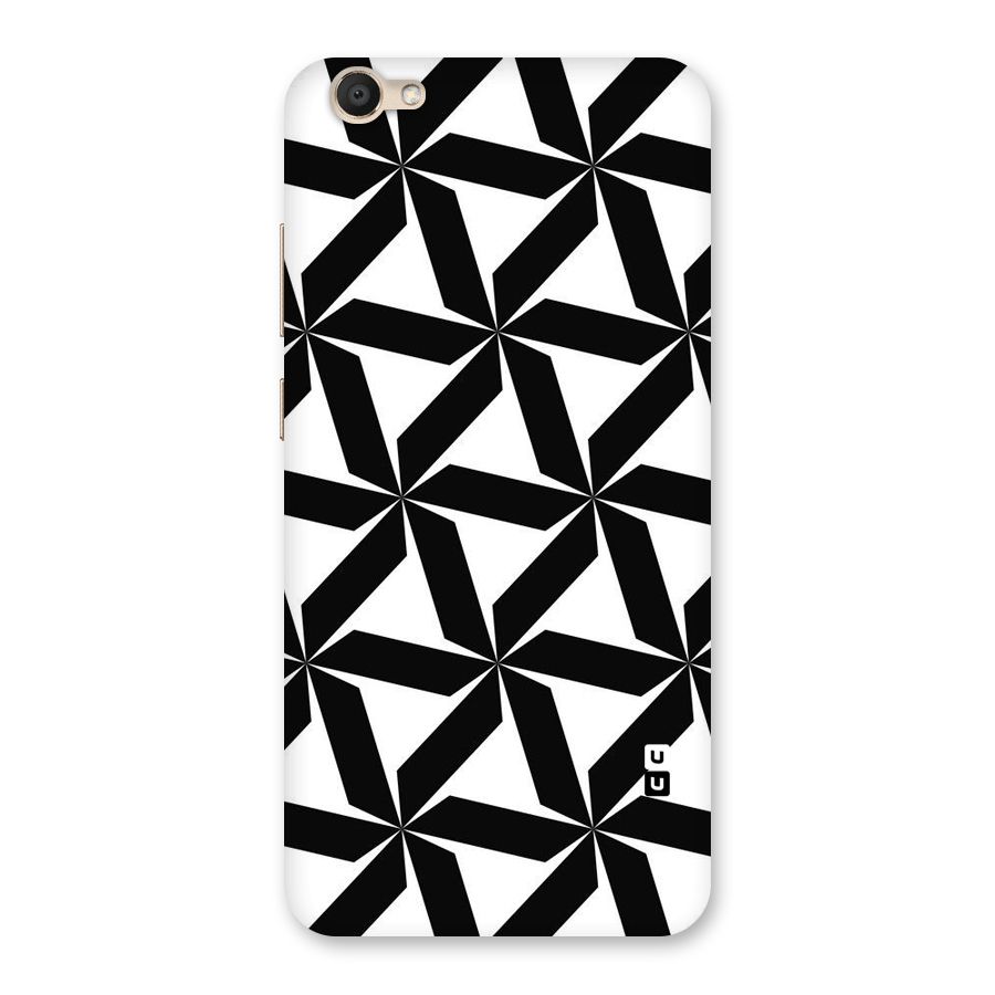 Black White Fan Design Back Case for Vivo V5