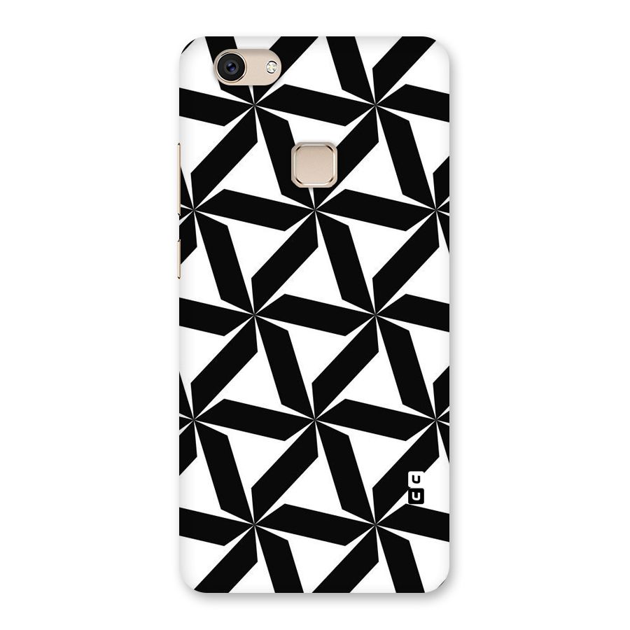 Black White Fan Design Back Case for Vivo V7