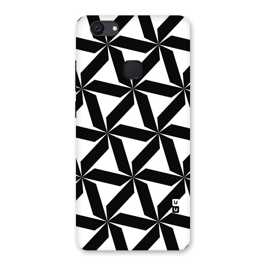 Black White Fan Design Back Case for Vivo V7 Plus