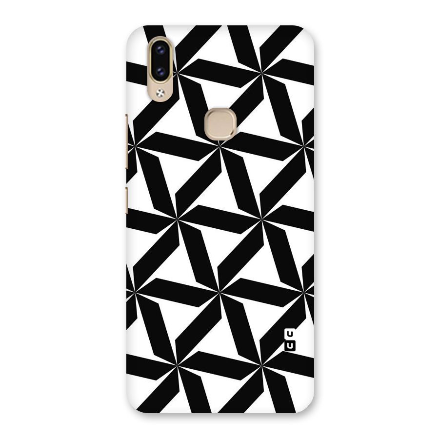 Black White Fan Design Back Case for Vivo V9 Youth