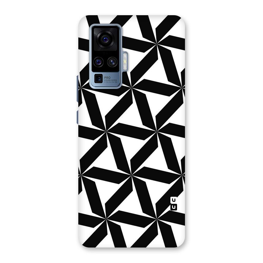 Black White Fan Design Back Case for Vivo X50 Pro