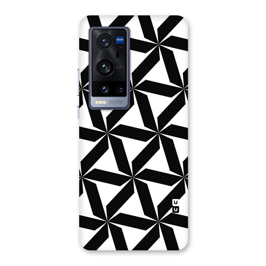 Black White Fan Design Back Case for Vivo X60 Pro Plus