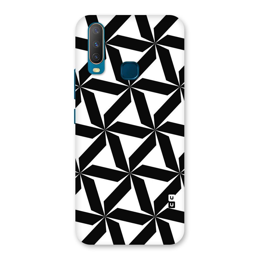 Black White Fan Design Back Case for Vivo Y11