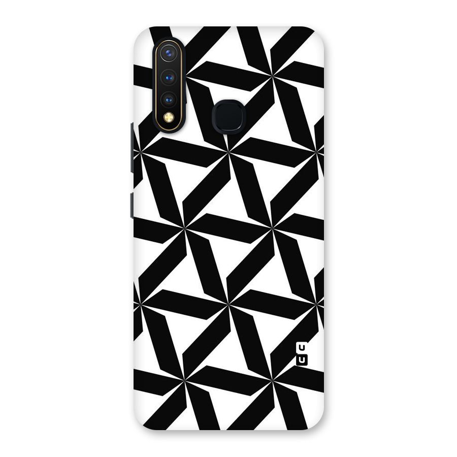 Black White Fan Design Back Case for Vivo Y19