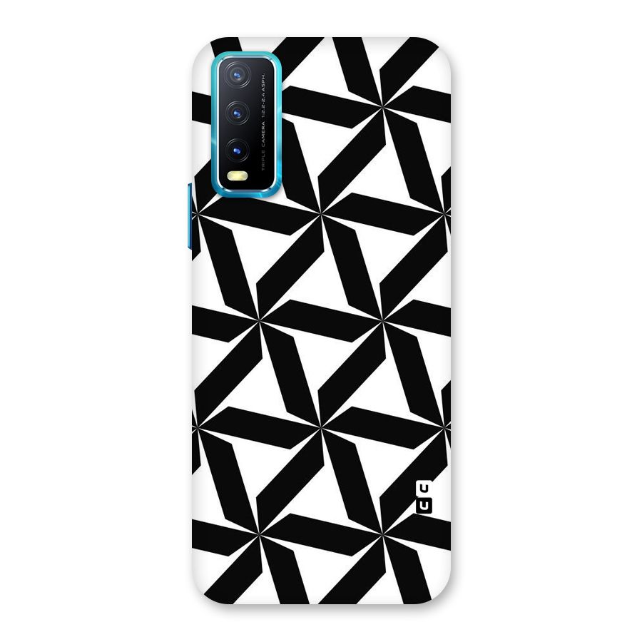Black White Fan Design Back Case for Vivo Y20