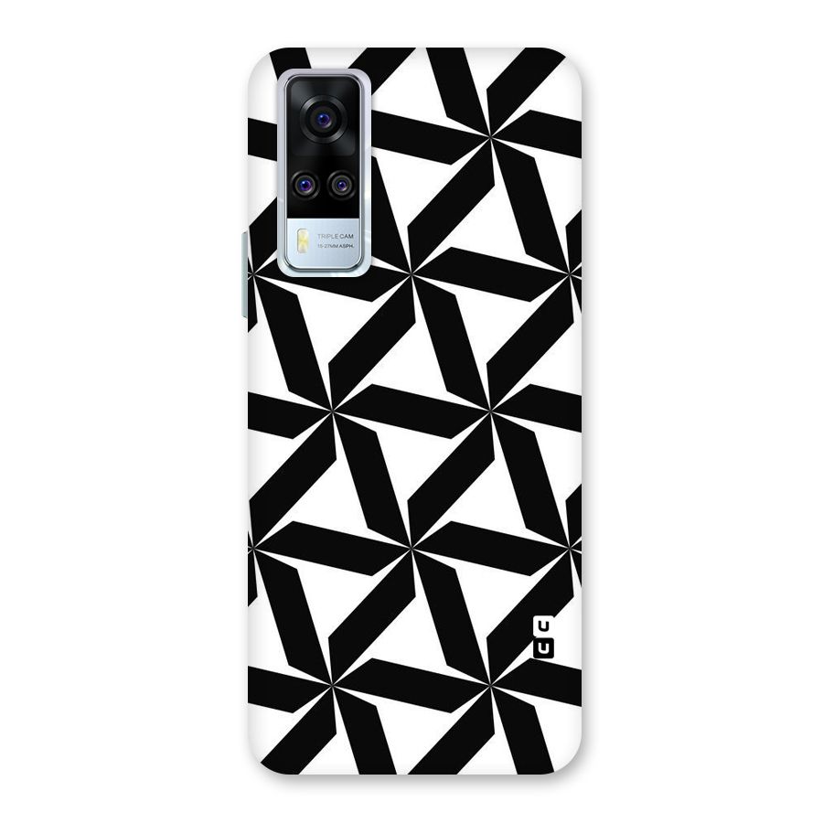 Black White Fan Design Back Case for Vivo Y31