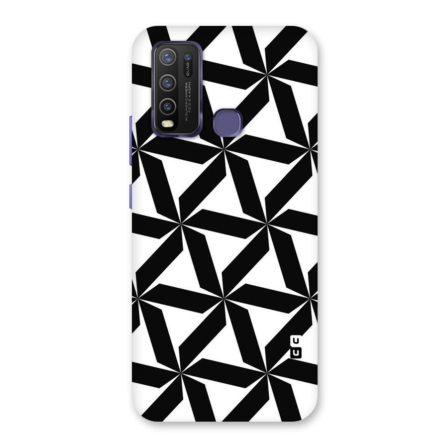 Black White Fan Design Back Case for Vivo Y50