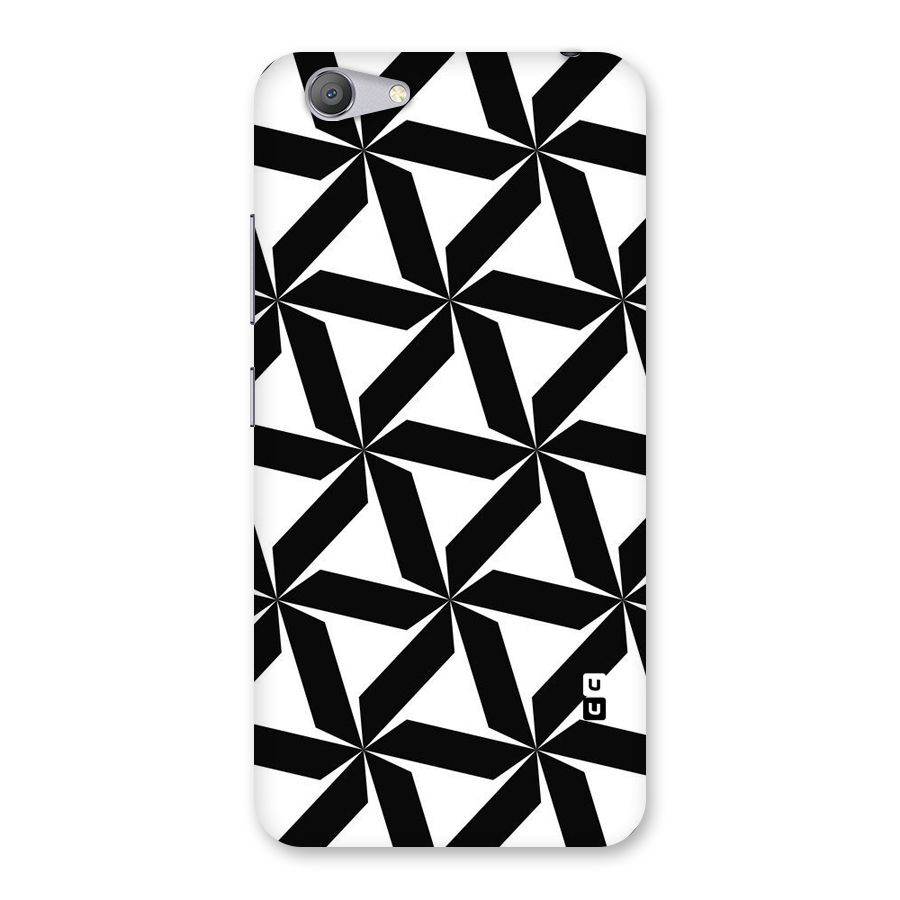 Black White Fan Design Back Case for Vivo Y53