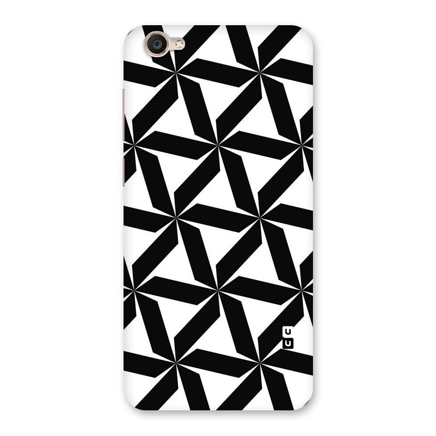 Black White Fan Design Back Case for Vivo Y55s