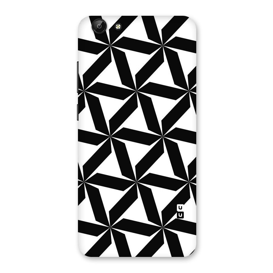 Black White Fan Design Back Case for Vivo Y69