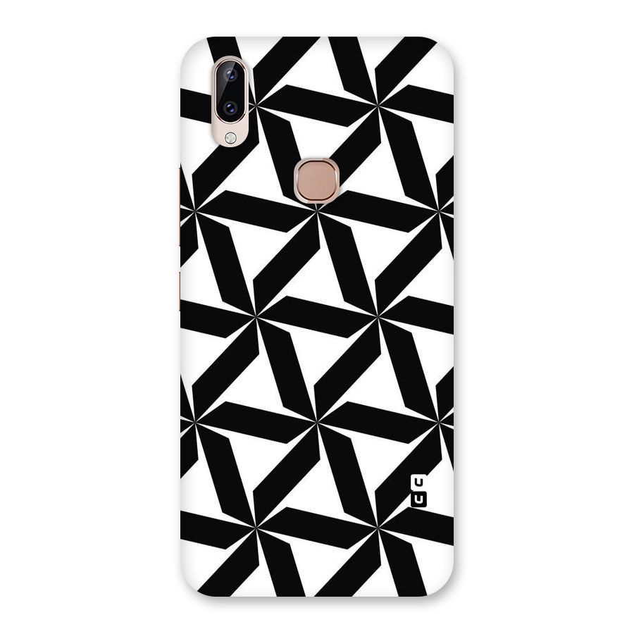 Black White Fan Design Back Case for Vivo Y83 Pro