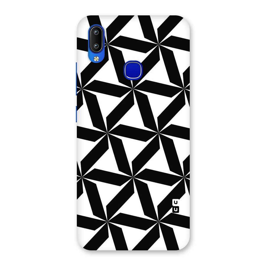 Black White Fan Design Back Case for Vivo Y91
