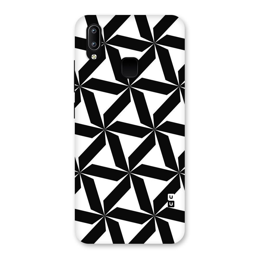 Black White Fan Design Back Case for Vivo Y93
