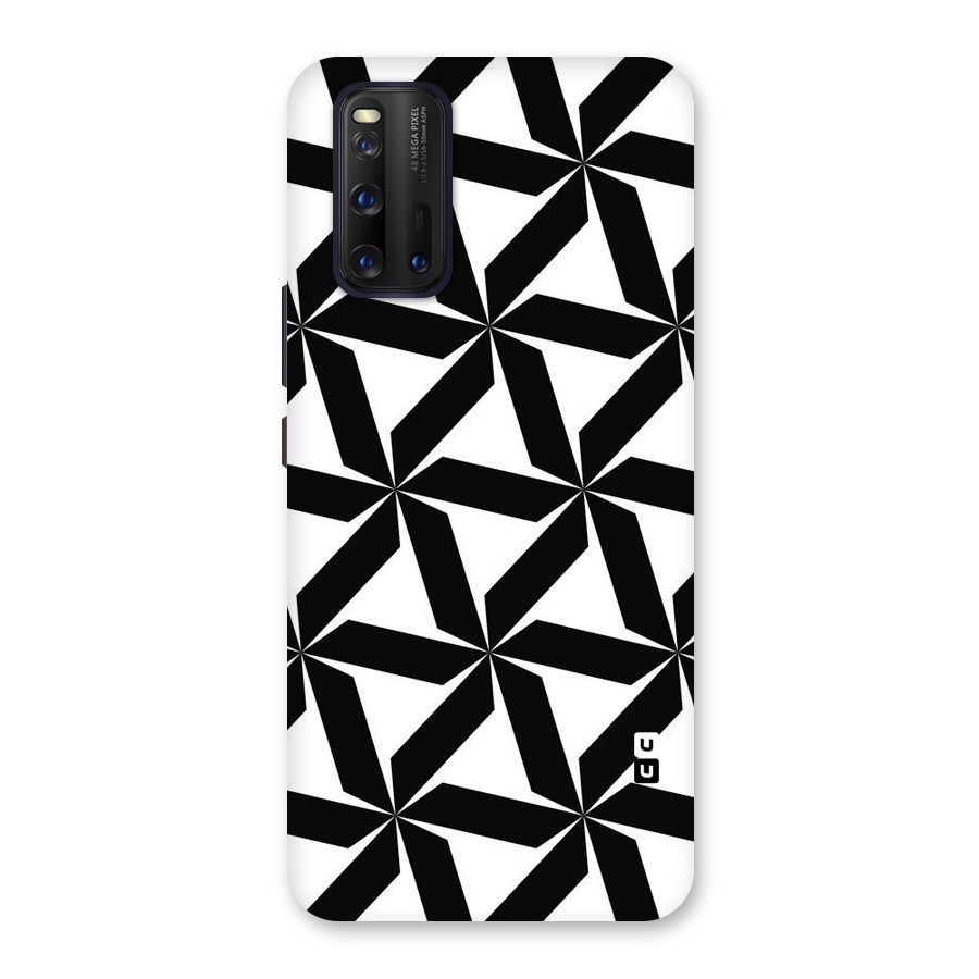 Black White Fan Design Back Case for Vivo iQOO 3