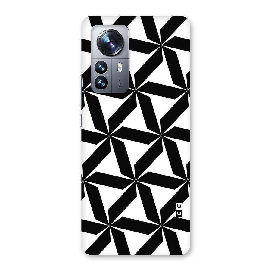 Black White Fan Design Back Case for Xiaomi 12 Pro