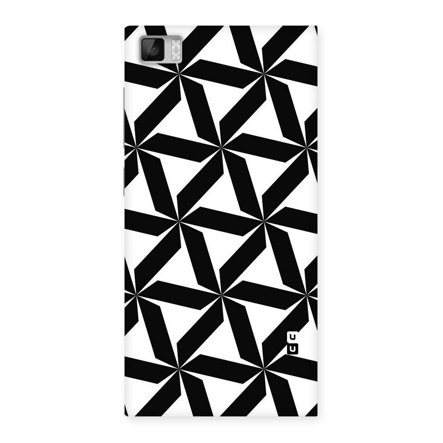 Black White Fan Design Back Case for Xiaomi Mi3