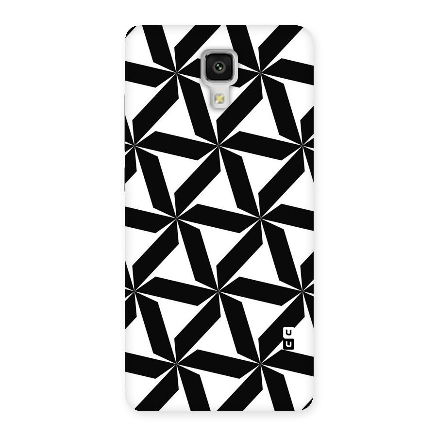 Black White Fan Design Back Case for Xiaomi Mi 4