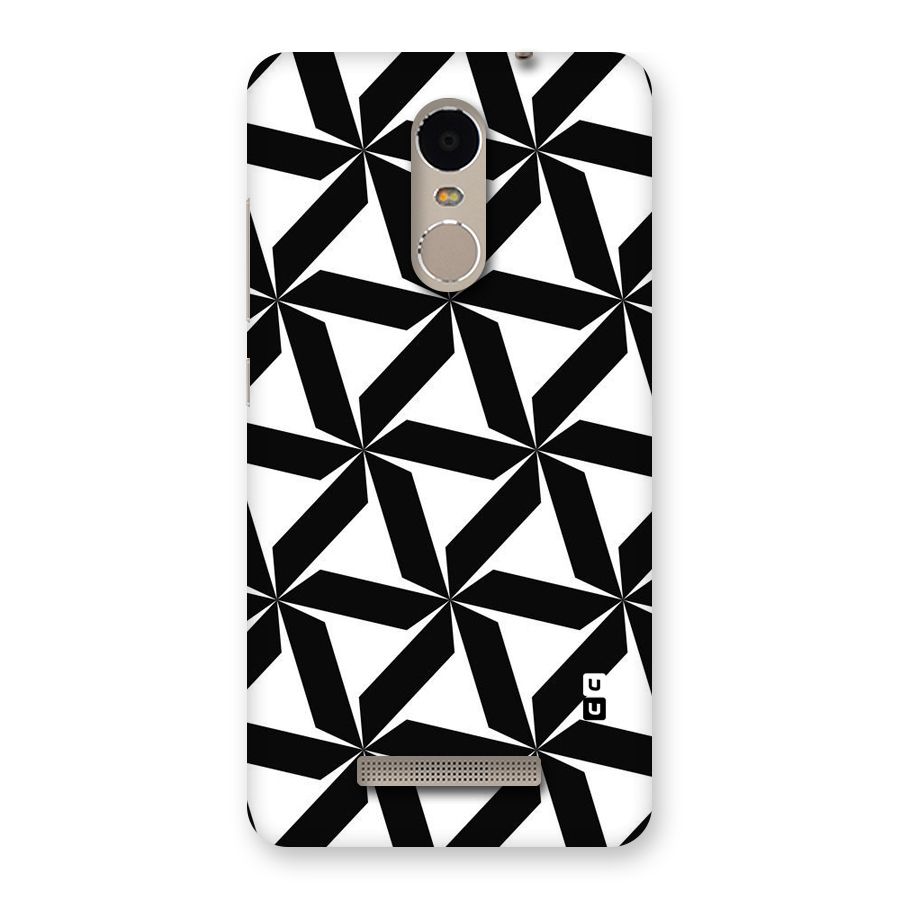 Black White Fan Design Back Case for Xiaomi Redmi Note 3
