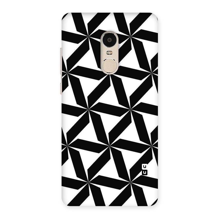 Black White Fan Design Back Case for Xiaomi Redmi Note 4
