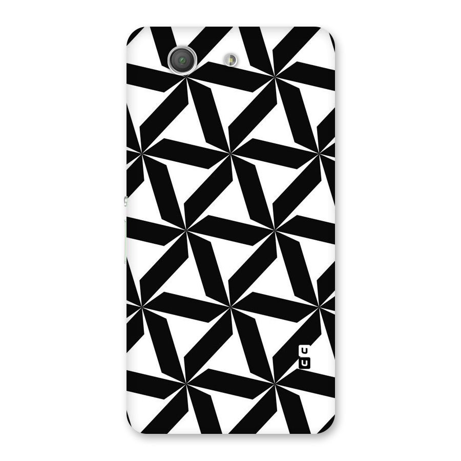 Black White Fan Design Back Case for Xperia Z3 Compact