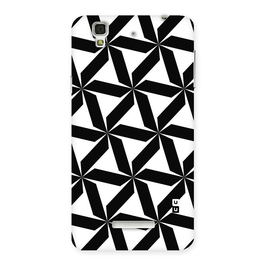 Black White Fan Design Back Case for Yu Yureka