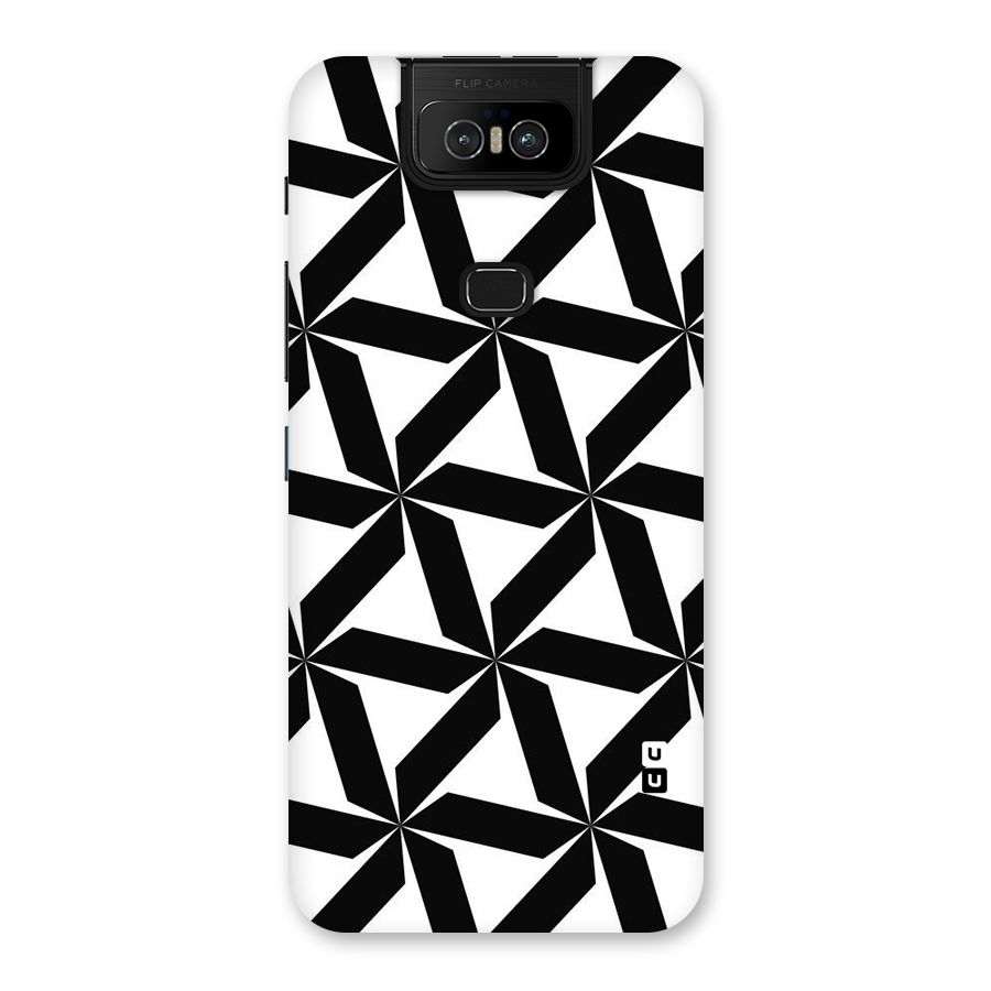 Black White Fan Design Back Case for Zenfone 6z