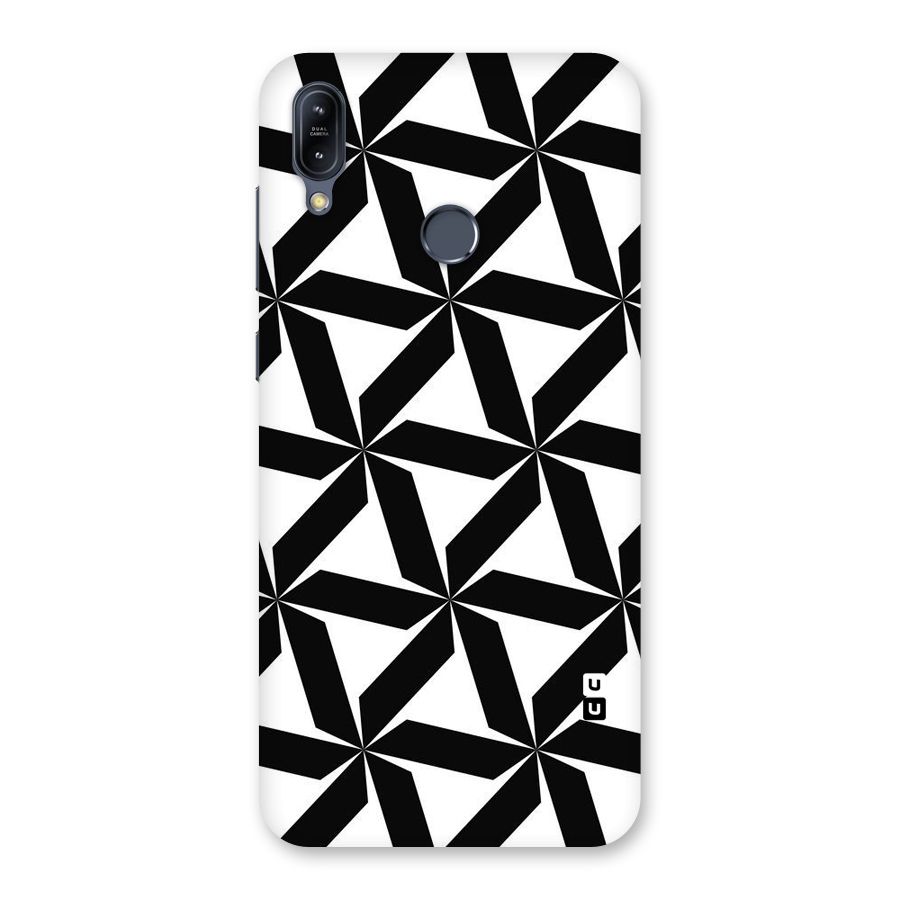 Black White Fan Design Back Case for Zenfone Max M2