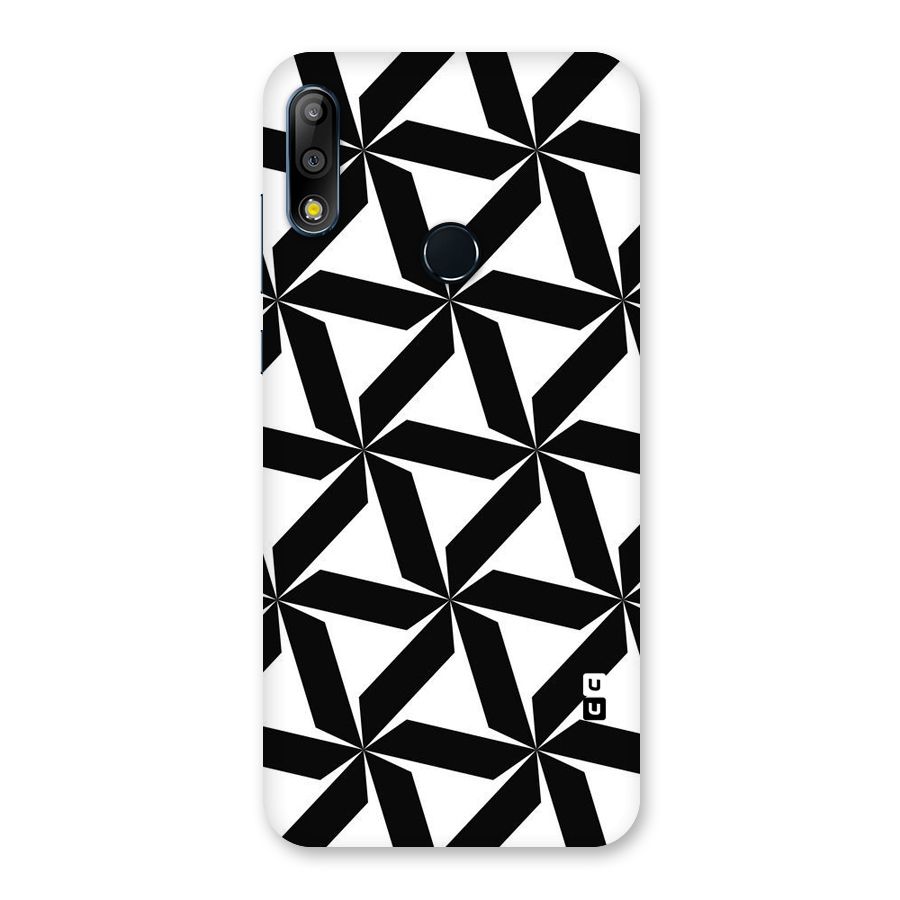 Black White Fan Design Back Case for Zenfone Max Pro M2