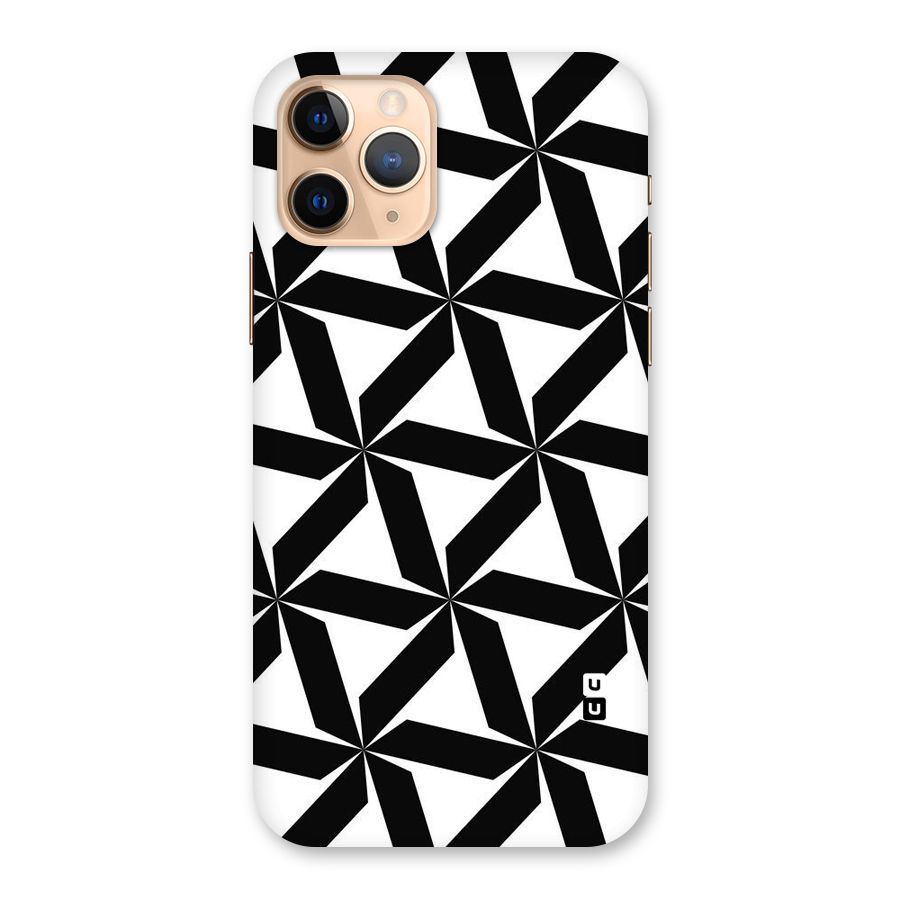 Black White Fan Design Back Case for iPhone 11 Pro
