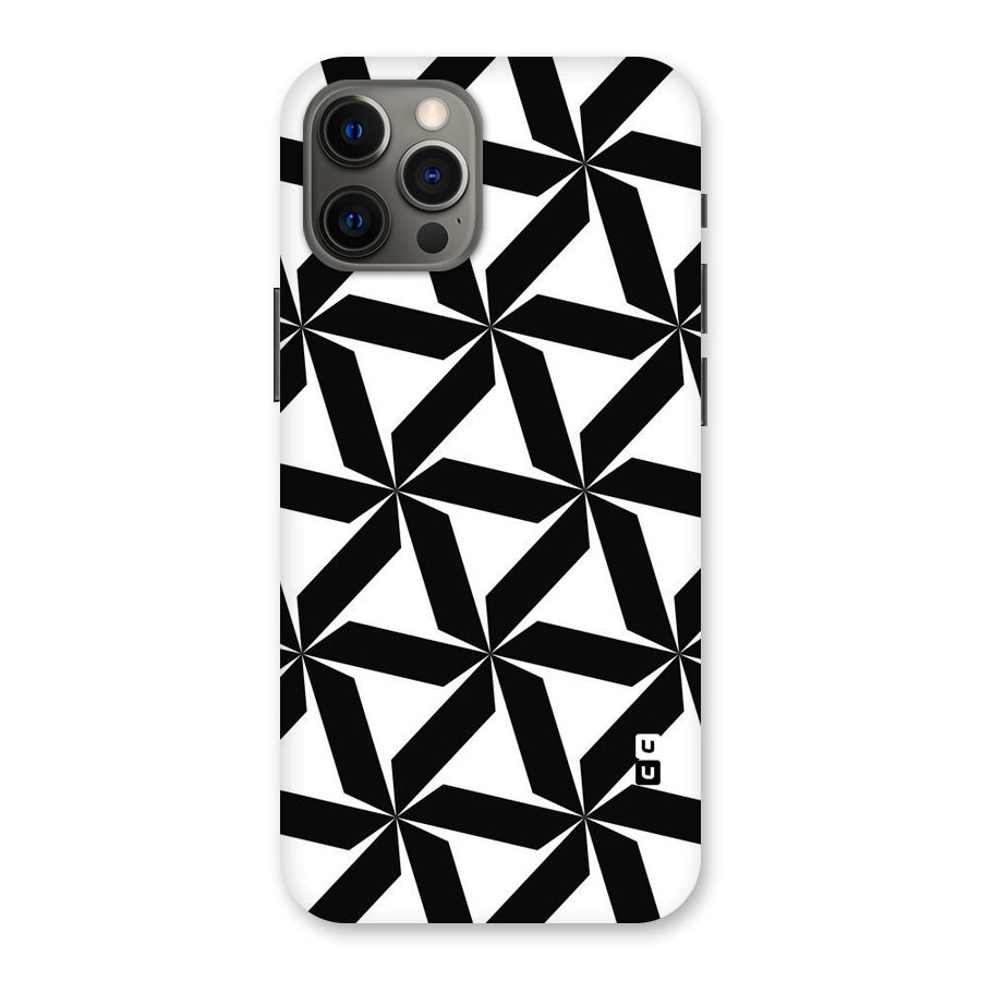 Black White Fan Design Back Case for iPhone 12 Pro Max