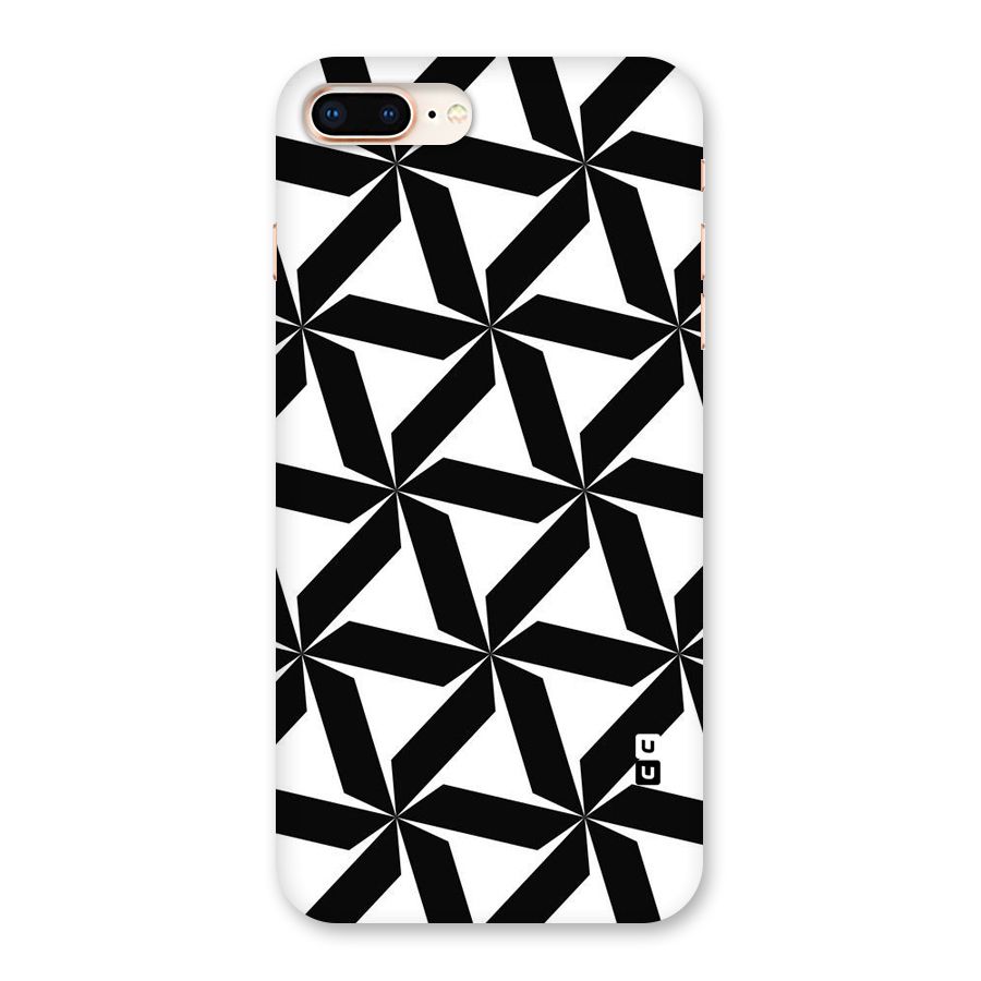 Black White Fan Design Back Case for iPhone 8 Plus