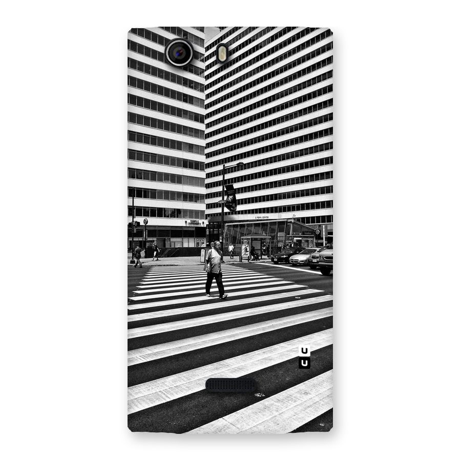 Black White Perspective Back Case for Canvas Nitro 2 E311