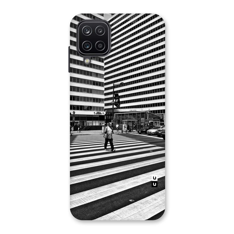 Black White Perspective Back Case for Galaxy A12