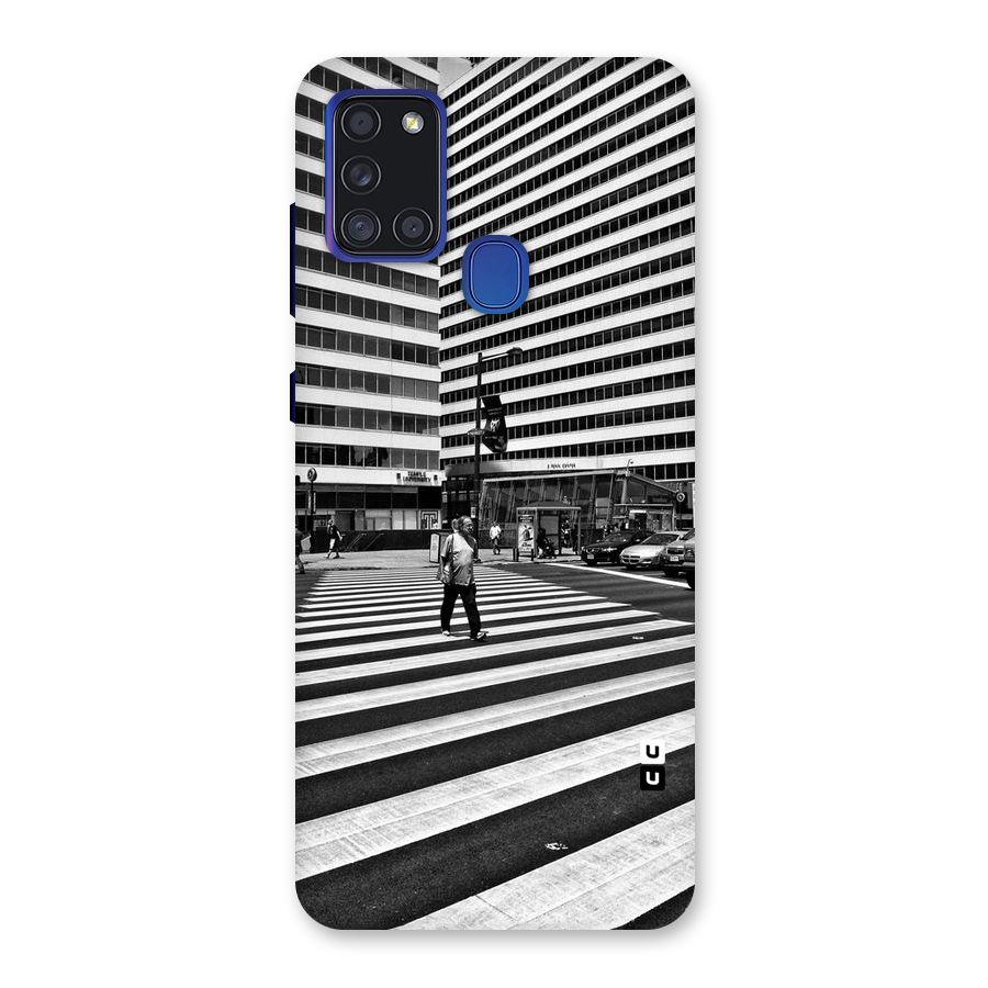 Black White Perspective Back Case for Galaxy A21s