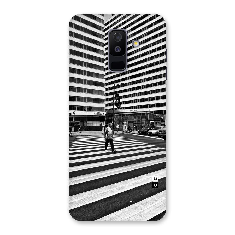 Black White Perspective Back Case for Galaxy A6 Plus