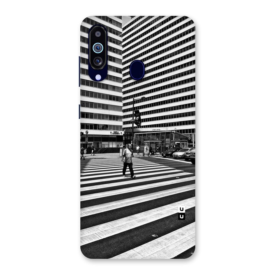 Black White Perspective Back Case for Galaxy A60