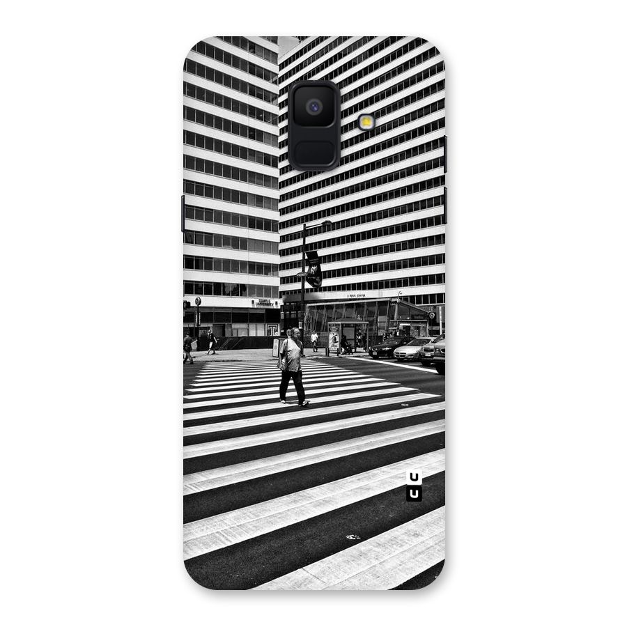 Black White Perspective Back Case for Galaxy A6 (2018)
