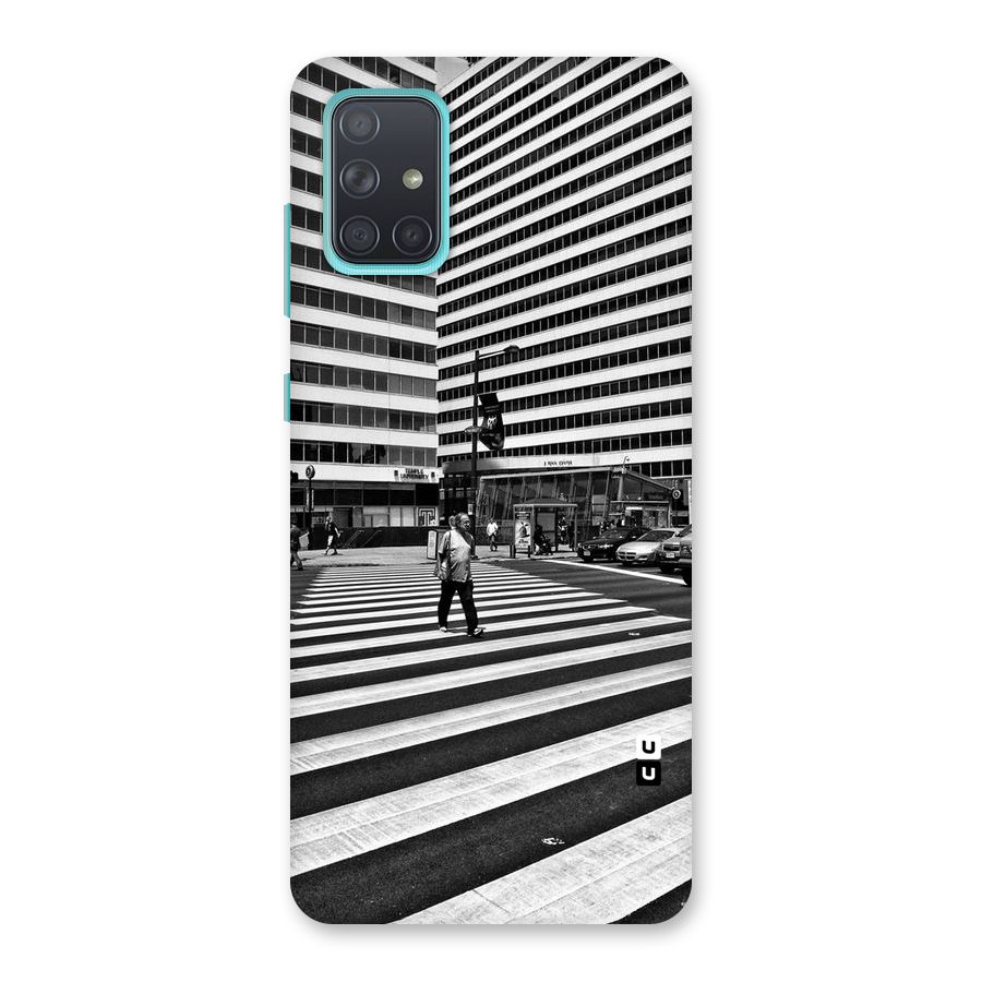 Black White Perspective Back Case for Galaxy A71