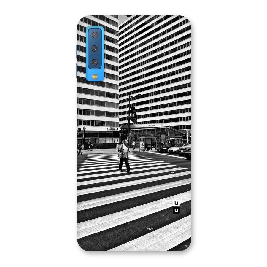 Black White Perspective Back Case for Galaxy A7 (2018)