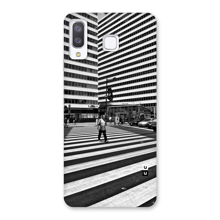 Black White Perspective Back Case for Galaxy A8 Star